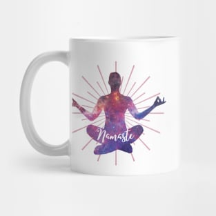 Namaste Meditation Universe Mug